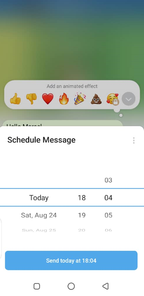 How to schedule messages on Telegram