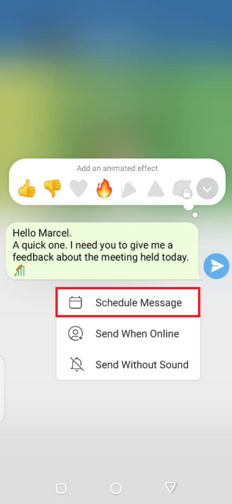 How to schedule messages on Telegram