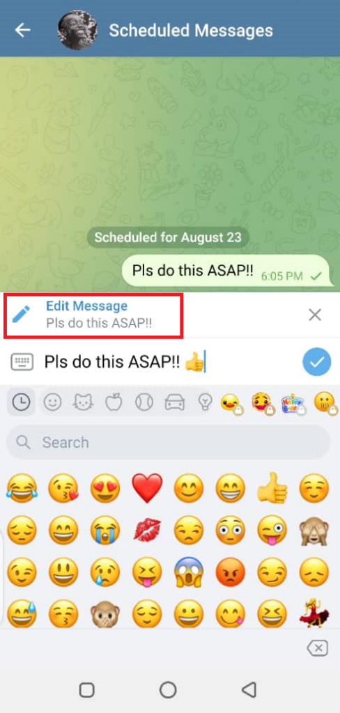 schedule Telegram messages