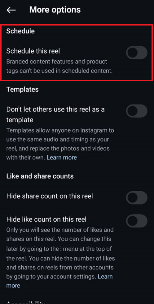 How to schedule Instagram reels on mobile 