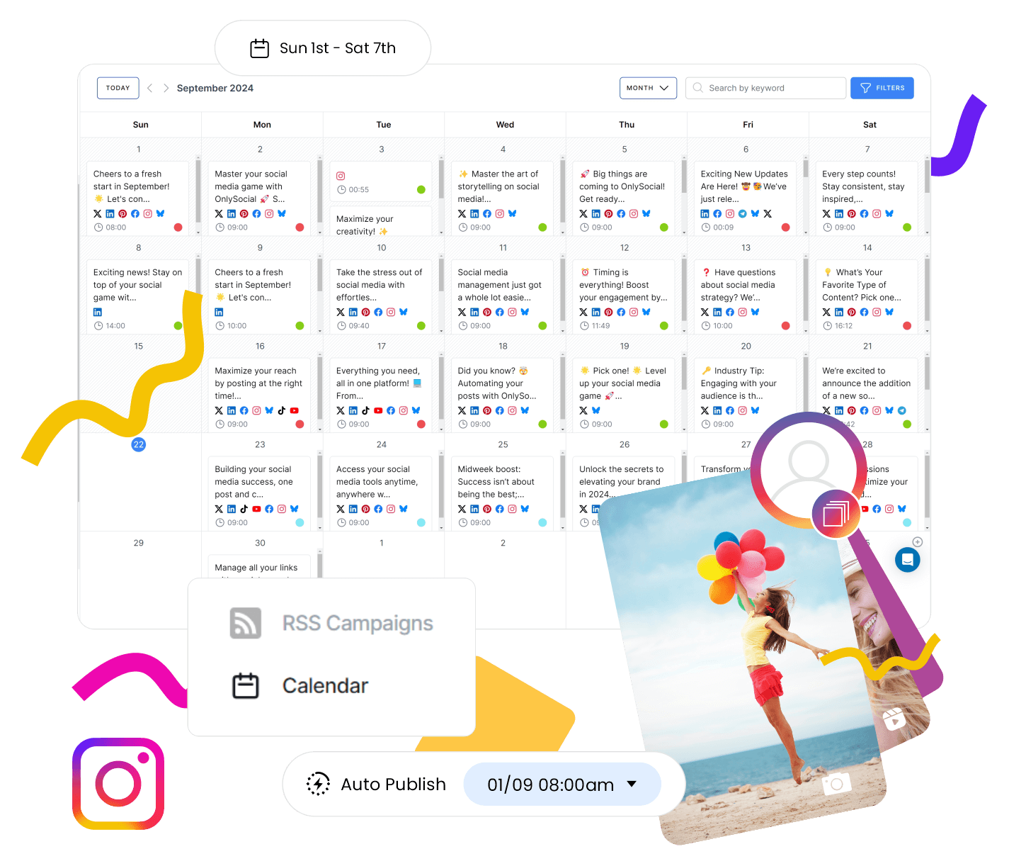 Schedule to multiple Instagram Profiles