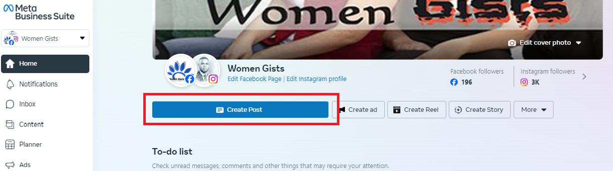 automate Facebook post