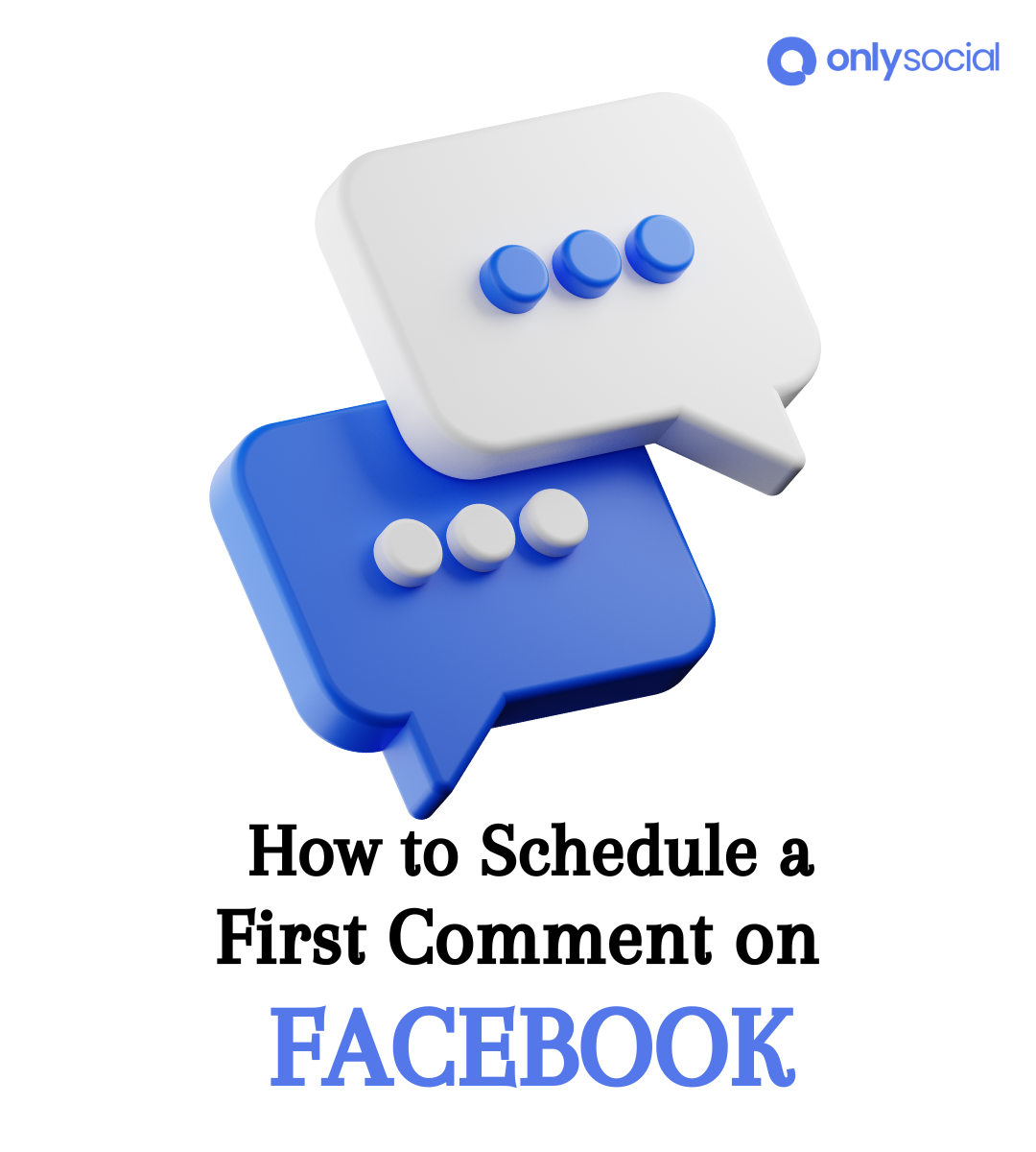 schedule a first comment on Facebook