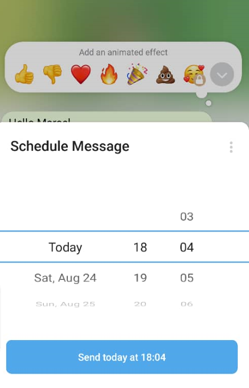 telegram scheduling feature