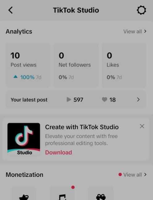 TikTok analytics