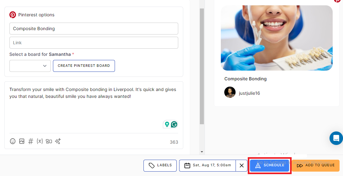 How to schedule Pinterest Pins