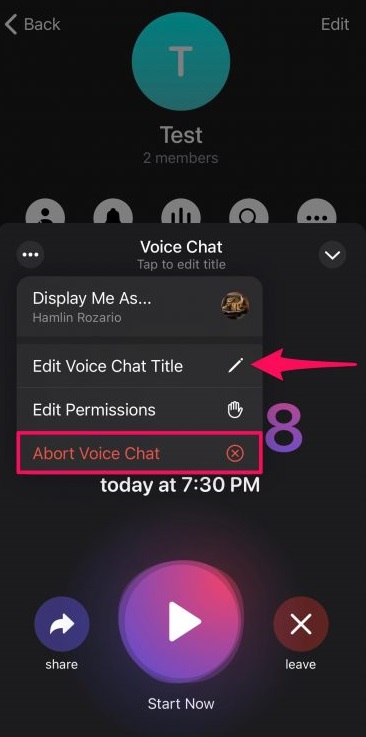 schedule voice chats on Telegram