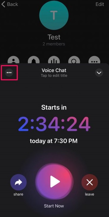 schedule voice chats on Telegram