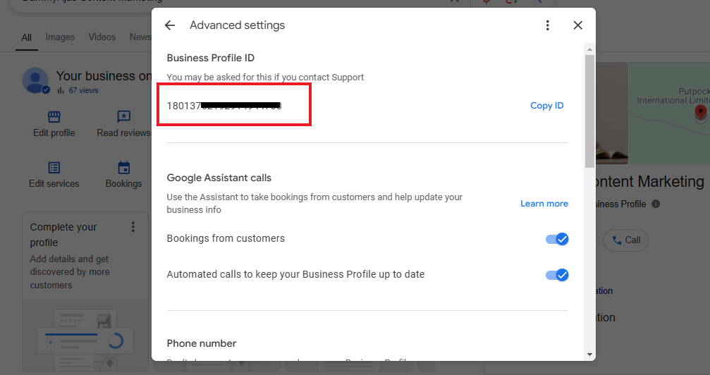 how to find Google Business Profile ID