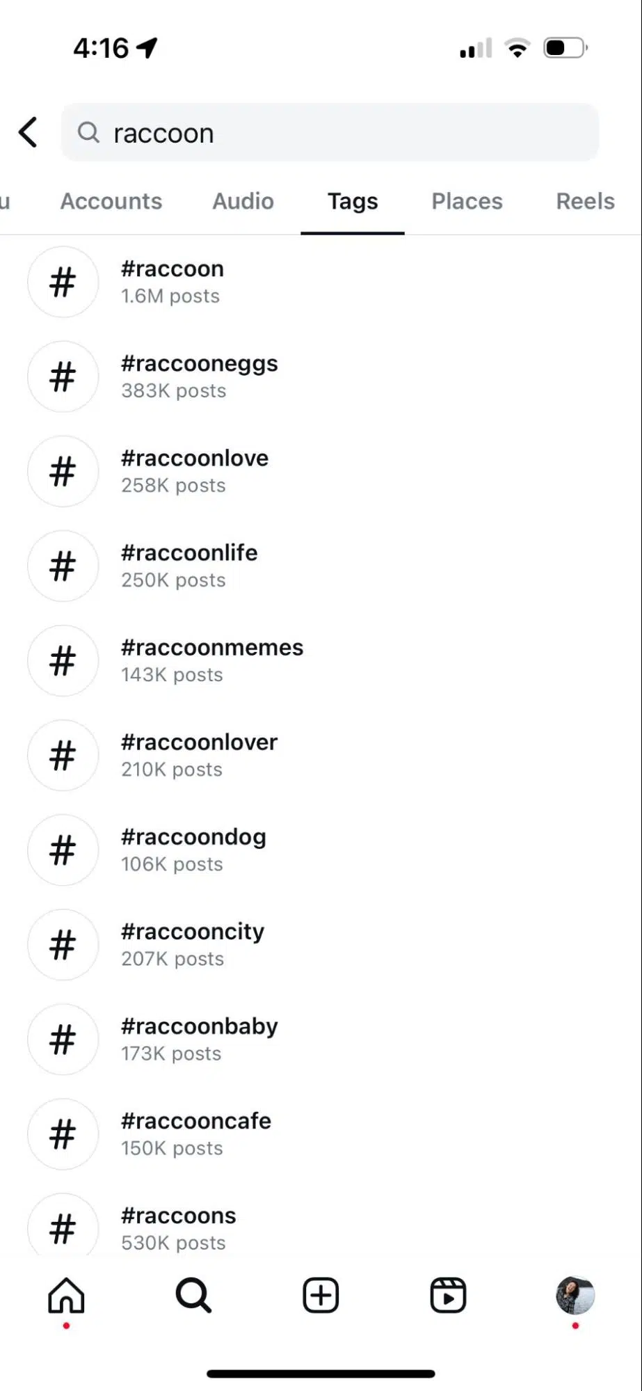 Instagram hashtags