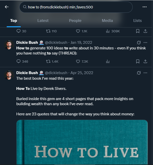 Advanced search on Twitter