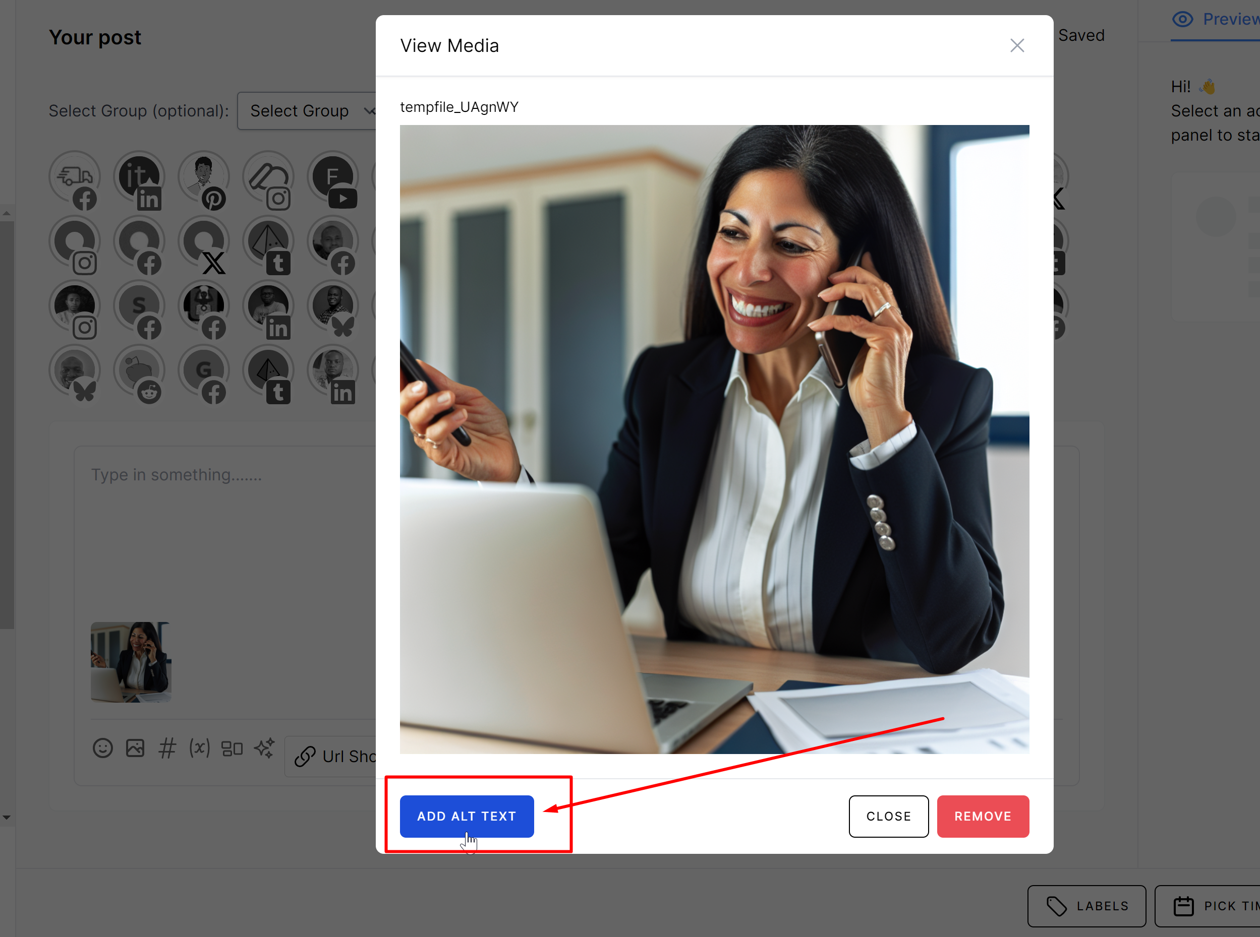how to add alt text to social media posts