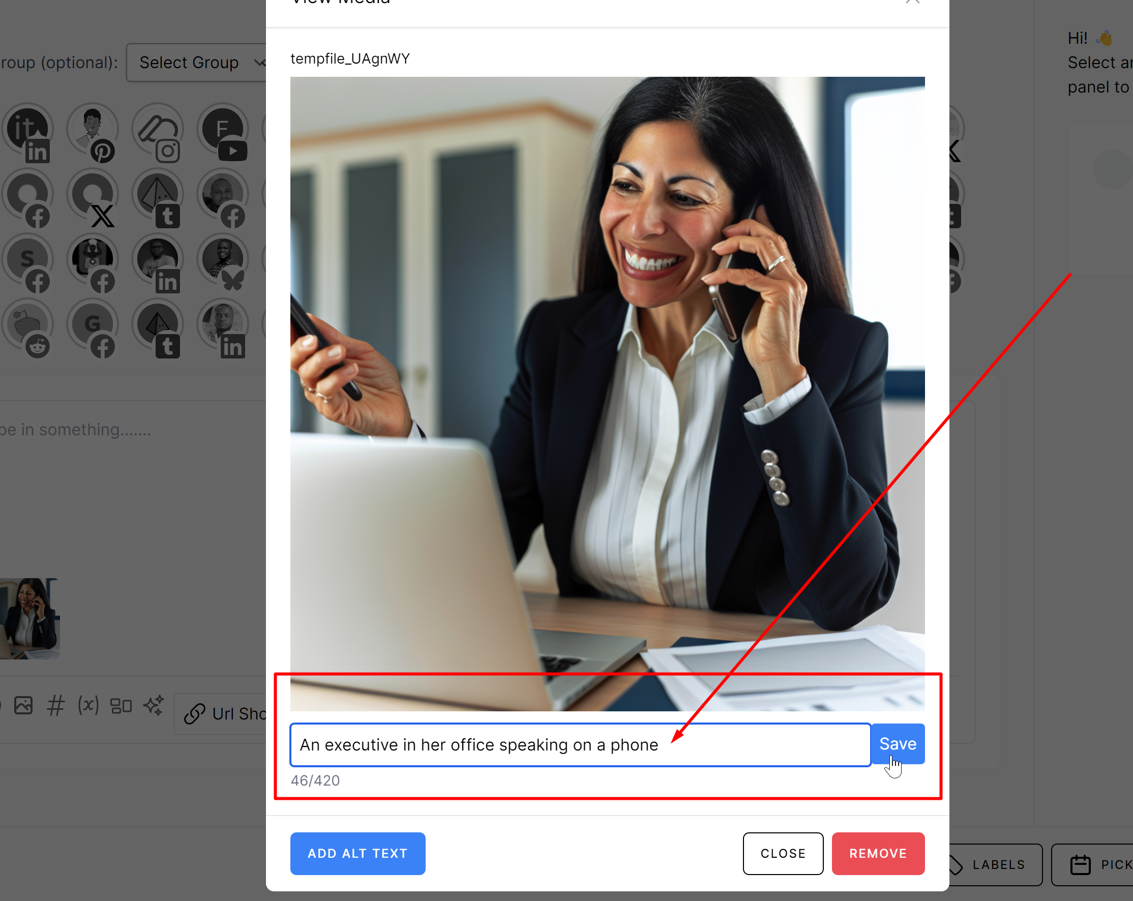 how to add alt text to social media posts