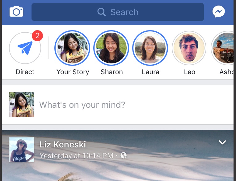Facebook stories
