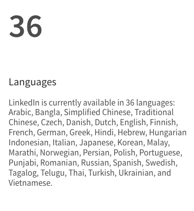 LinkedIn statistics