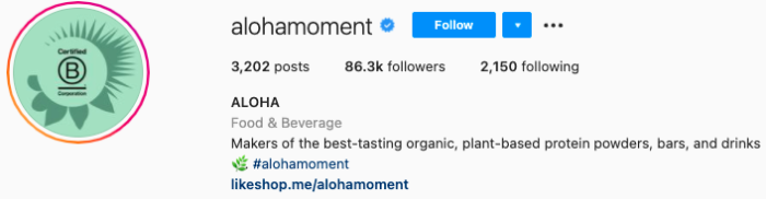 Crafting a good Instagram bio