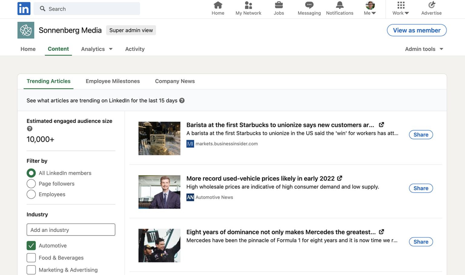 LinkedIn content strategy