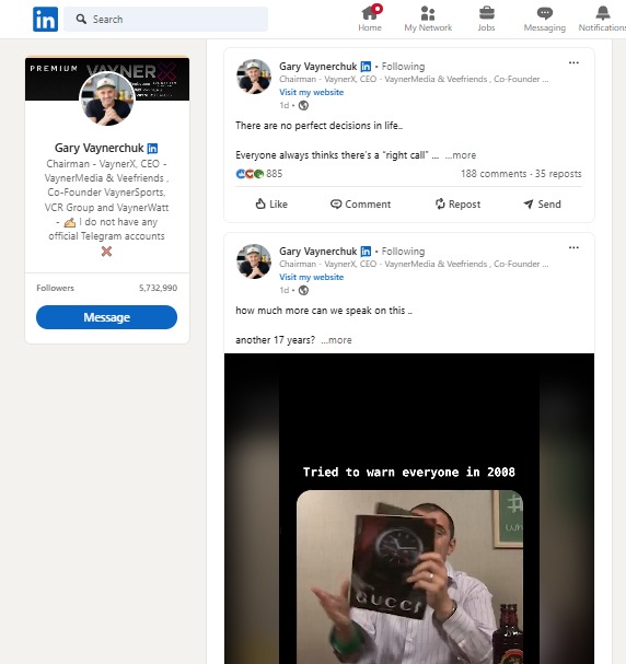LinkedIn content strategy example